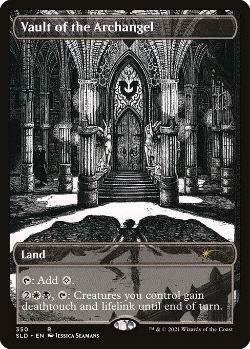 Vault of the Archangel, carta Magic di tipo Land illustrata da Jessica Seamans