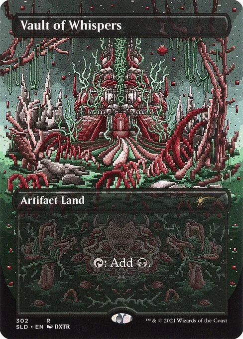 Vault of Whispers, carta Magic di tipo Artifact Land illustrata da DXTR