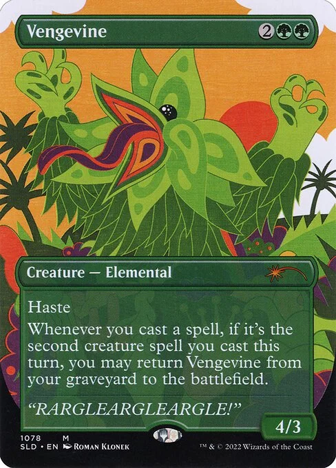 Vengevine, carta Magic di tipo Creature — Elemental illustrata da Roman Klonek