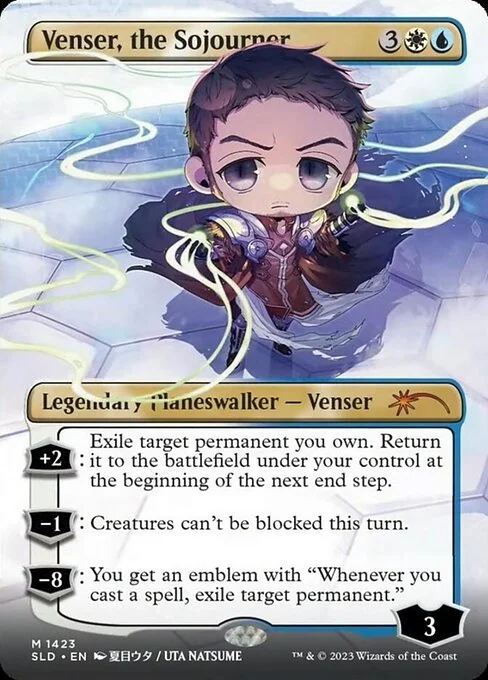 Venser, the Sojourner, carta Magic di tipo Legendary Planeswalker — Venser illustrata da Uta Natsume