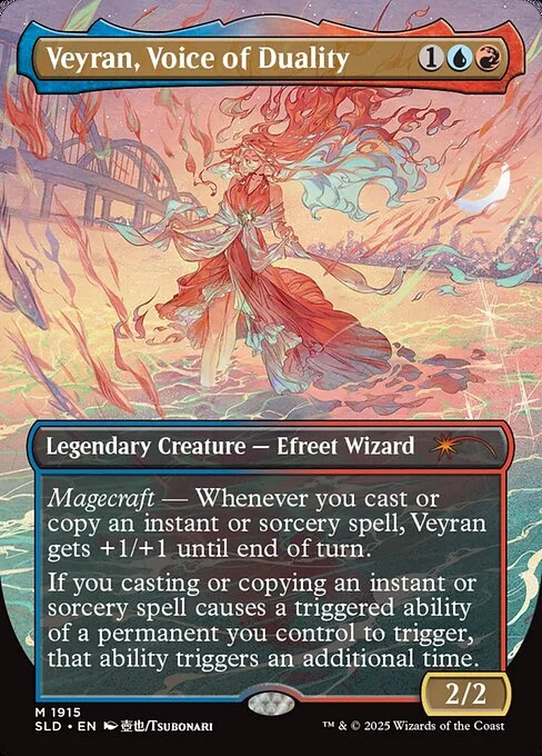 Veyran, Voice of Duality, carta Magic di tipo Legendary Creature — Efreet Wizard illustrata da Tsubonari