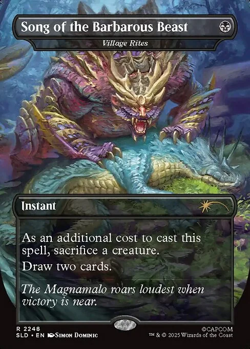 Village Rites, carta Magic di tipo Instant illustrata da Simon Dominic