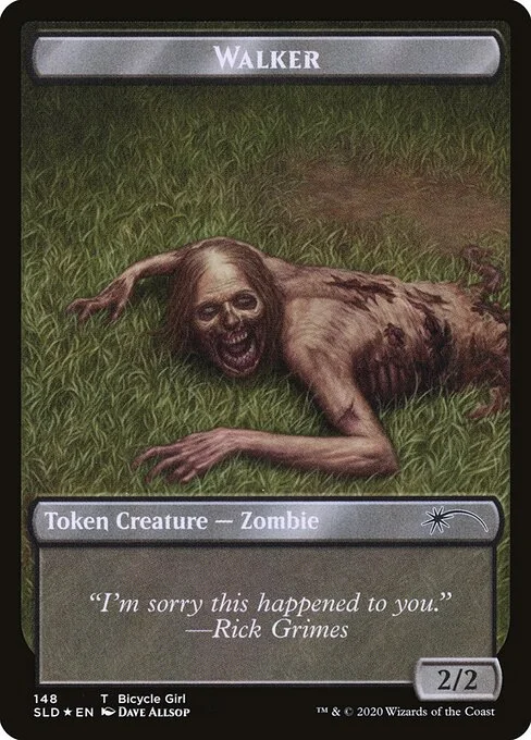 Walker, carta Magic di tipo Token Creature — Zombie illustrata da Dave Allsop