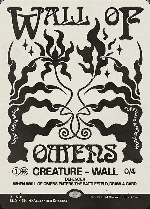 Wall of Omens, carta Magic di tipo Creature — Wall illustrata da Alexander Khabbazi