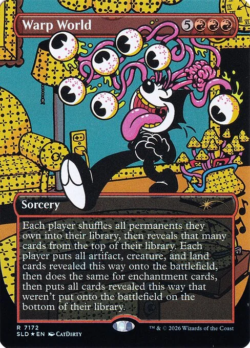 Warp World, carta Magic di tipo Sorcery illustrata da CatDirty