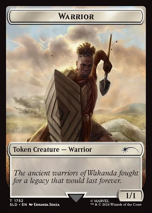 Warrior, carta Magic di tipo Token Creature — Warrior illustrata da Ernanda Souza