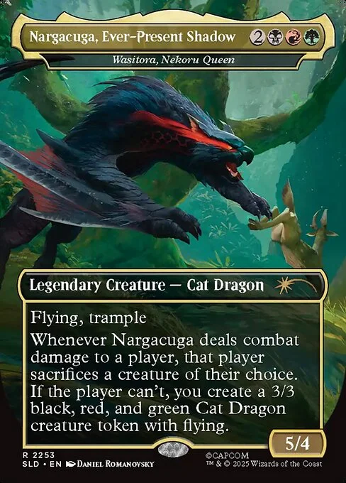 Wasitora, Nekoru Queen, carta Magic di tipo Legendary Creature — Cat Dragon illustrata da Daniel Romanovsky