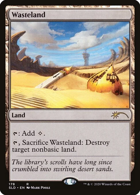 Wasteland, carta Magic di tipo Land illustrata da Mark Poole