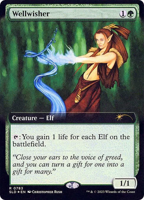 Wellwisher, carta Magic di tipo Creature — Elf illustrata da Christopher Rush