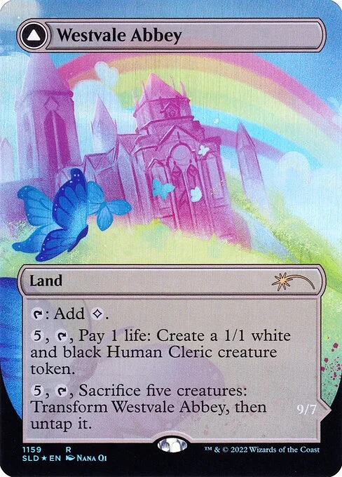 Westvale Abbey // Ormendahl, Profane Prince, carta Magic di tipo Land // Legendary Creature — Demon illustrata da Nana Qi & GodMachine