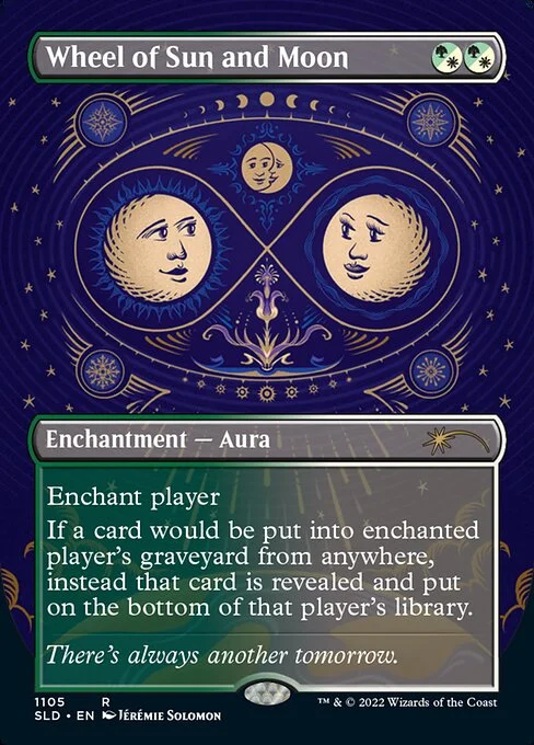 Wheel of Sun and Moon, carta Magic di tipo Enchantment — Aura illustrata da Jérémie Solomon