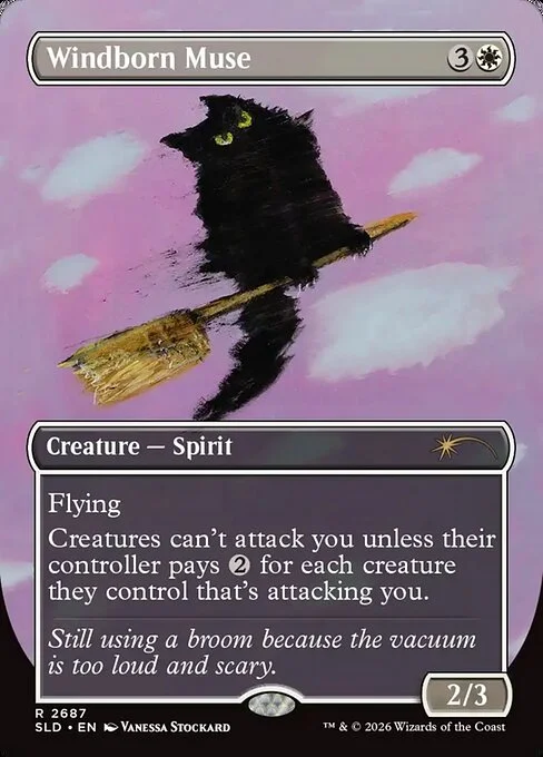 Windborn Muse, carta Magic di tipo Creature — Spirit illustrata da Vanessa Stockard