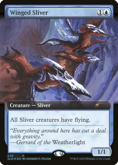Winged Sliver, carta Magic di tipo Creature — Sliver illustrata da Anthony S. Waters