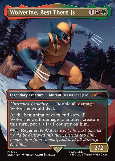 Wolverine, Best There Is, carta Magic di tipo Legendary Creature — Mutant Berserker Hero illustrata da Victor Adame Minguez