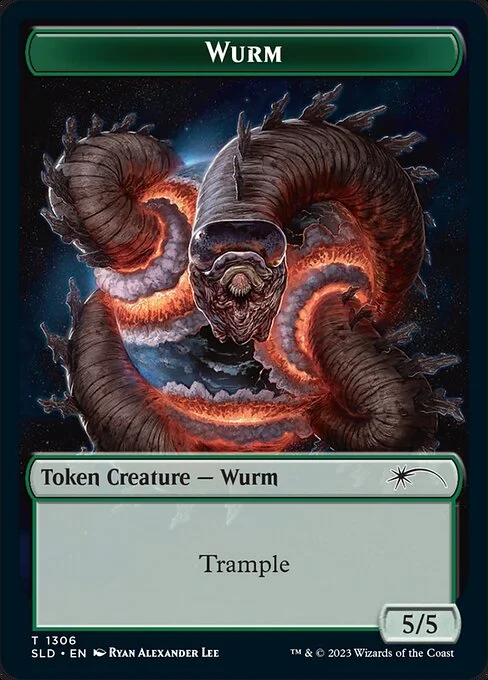 Wurm, carta Magic di tipo Token Creature — Wurm illustrata da Ryan Alexander Lee