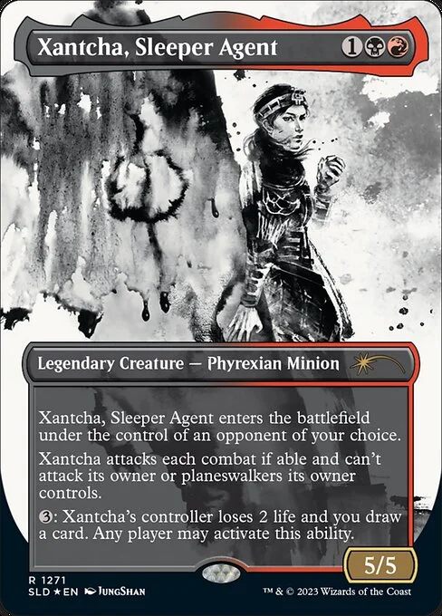 Xantcha, Sleeper Agent, carta Magic di tipo Legendary Creature — Phyrexian Minion illustrata da JungShan