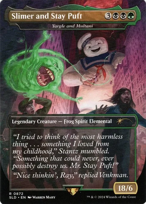Yargle and Multani, carta Magic di tipo Legendary Creature — Frog Spirit Elemental illustrata da Warren Mahy