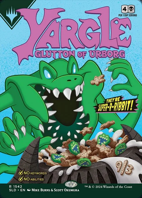 Yargle, Glutton of Urborg // Yargle, Glutton of Urborg, carta Magic di tipo  illustrata da Mike Burns & Scott Okumura