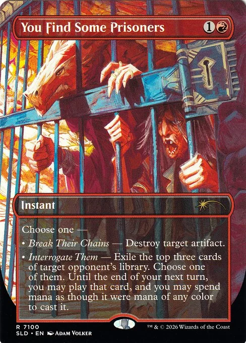You Find Some Prisoners, carta Magic di tipo Instant illustrata da Adam Volker