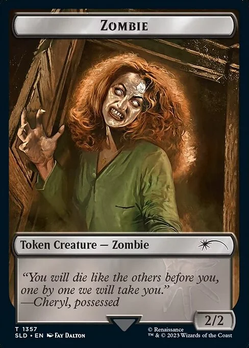 Zombie, carta Magic di tipo Token Creature — Zombie illustrata da Fay Dalton