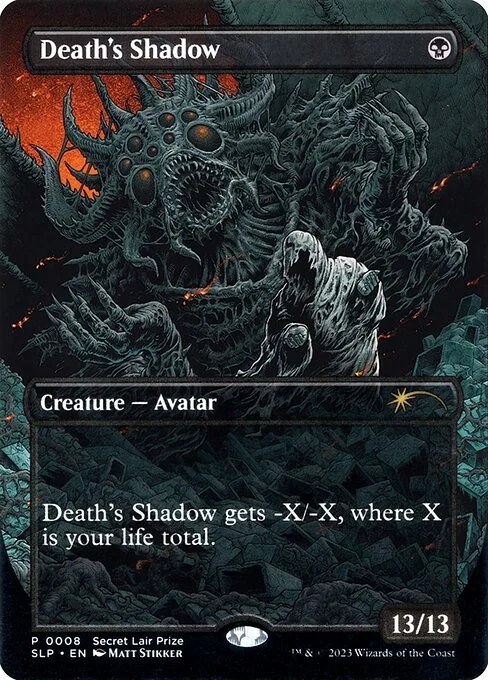 Death's Shadow, carta Magic di tipo Creature — Avatar illustrata da Matt Stikker
