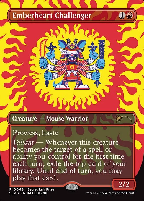 Emberheart Challenger, carta Magic di tipo Creature — Mouse Warrior illustrata da CHOGRIN