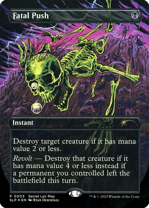 Fatal Push, carta Magic di tipo Instant illustrata da Ryan Roadkill