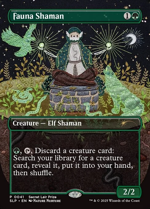 Fauna Shaman, carta Magic di tipo Creature — Elf Shaman illustrata da Nature Nurture