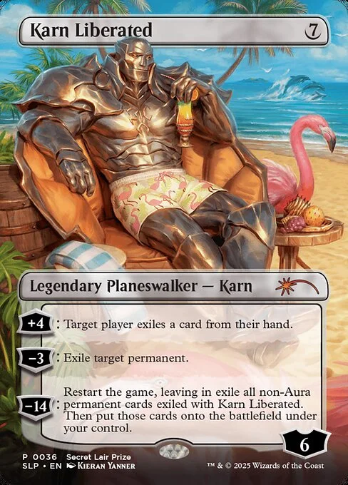 Karn Liberated, carta Magic di tipo Legendary Planeswalker — Karn illustrata da Kieran Yanner
