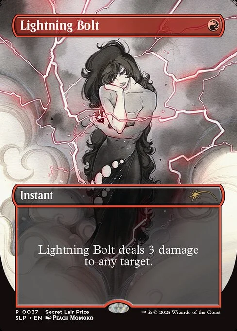Lightning Bolt, carta Magic di tipo Instant illustrata da Peach Momoko
