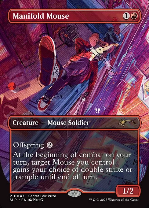 Manifold Mouse, carta Magic di tipo Creature — Mouse Soldier illustrata da Neo.G
