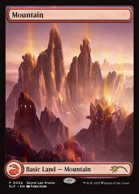Mountain, carta Magic di tipo Basic Land — Mountain illustrata da John Avon
