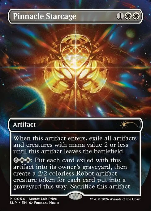 Pinnacle Starcage, carta Magic di tipo Artifact illustrata da Princess Hidir