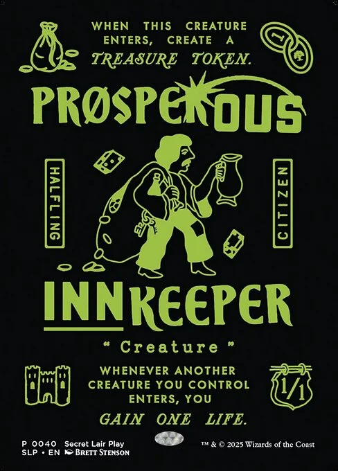 Prosperous Innkeeper, carta Magic di tipo Creature — Halfling Citizen illustrata da Brett Stenson