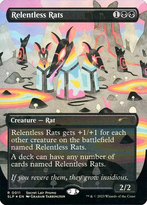 Relentless Rats, carta Magic di tipo Creature — Rat illustrata da Graham Yarrington