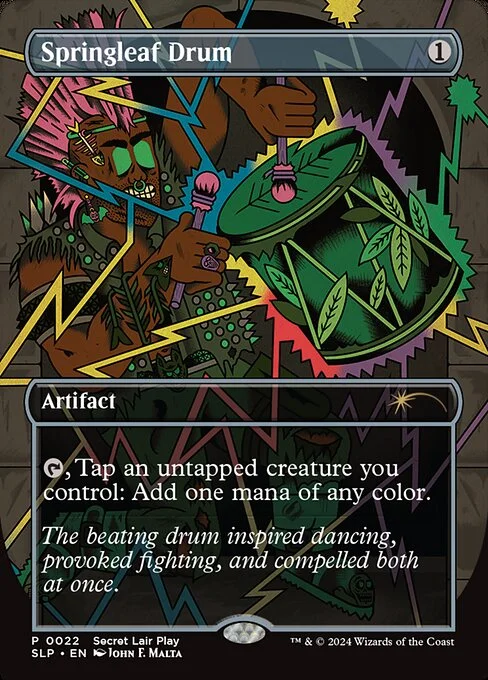 Springleaf Drum, carta Magic di tipo Artifact illustrata da John F. Malta