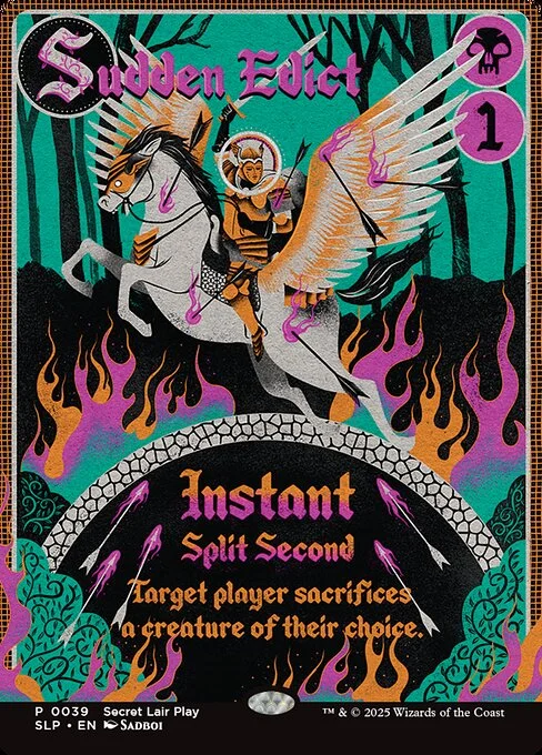 Sudden Edict, carta Magic di tipo Instant illustrata da Sadboi