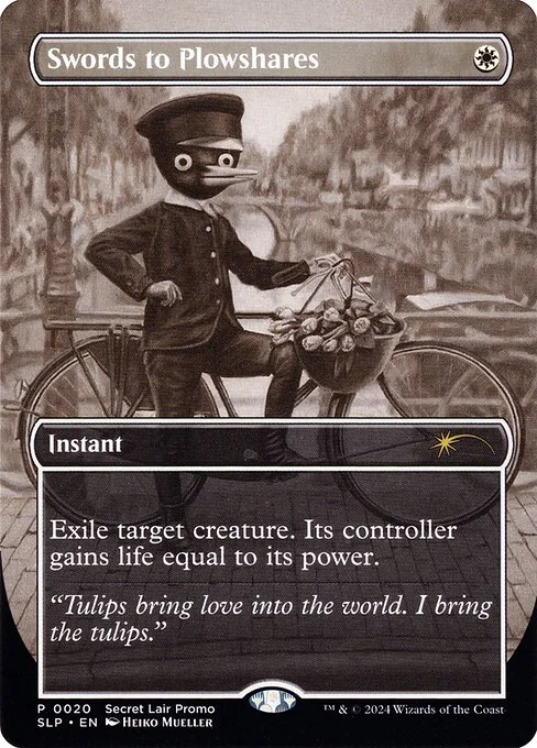 Swords to Plowshares, carta Magic di tipo Instant illustrata da Heiko Mueller