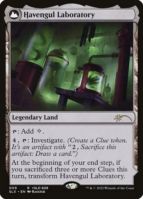 Havengul Laboratory // Havengul Mystery, carta Magic di tipo Legendary Land // Legendary Land illustrata da Rafater
