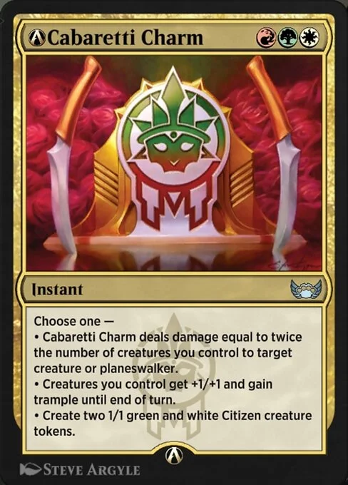A-Cabaretti Charm, carta Magic di tipo Instant illustrata da Steve Argyle