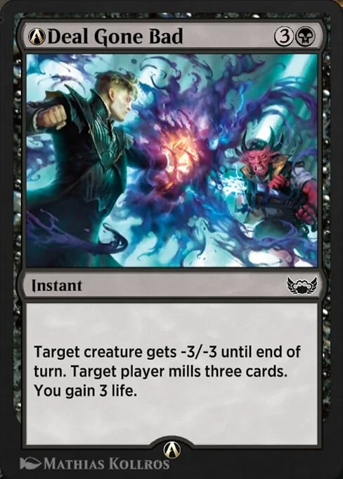 A-Deal Gone Bad, carta Magic di tipo Instant illustrata da Mathias Kollros