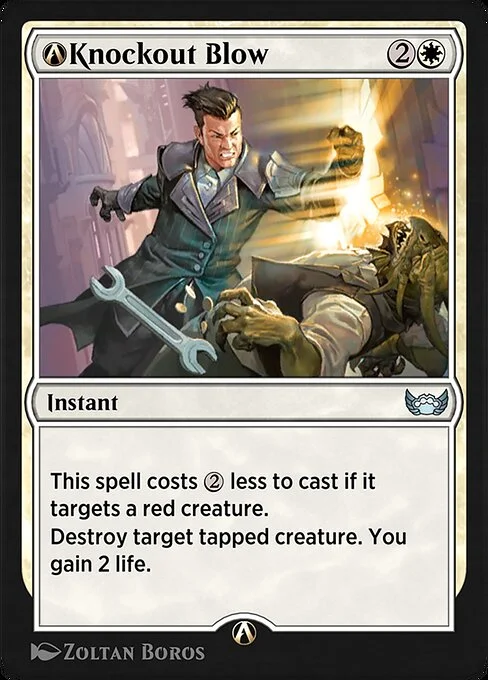 A-Knockout Blow, carta Magic di tipo Instant illustrata da Zoltan Boros