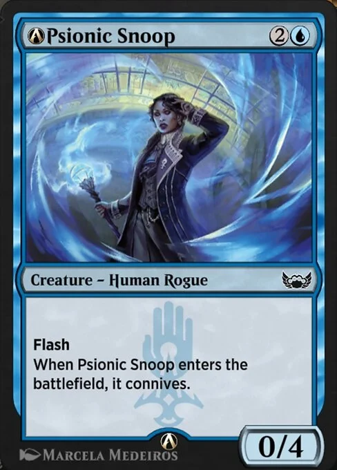 A-Psionic Snoop, carta Magic di tipo Creature — Human Rogue illustrata da Marcela Medeiros