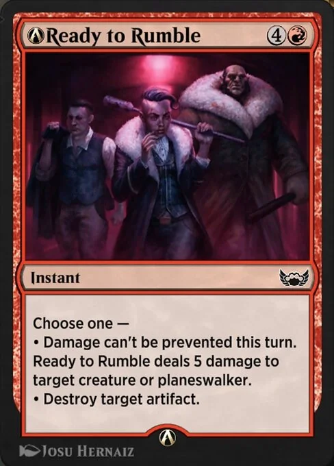 A-Ready to Rumble, carta Magic di tipo Instant illustrata da Josu Hernaiz