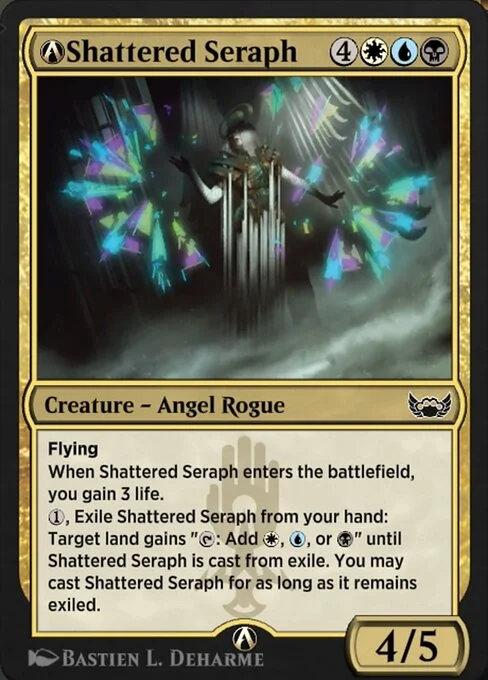 A-Shattered Seraph, carta Magic di tipo Creature — Angel Rogue illustrata da Bastien L. Deharme