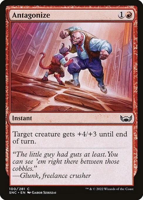 Antagonize, carta Magic di tipo Instant illustrata da Gabor Szikszai