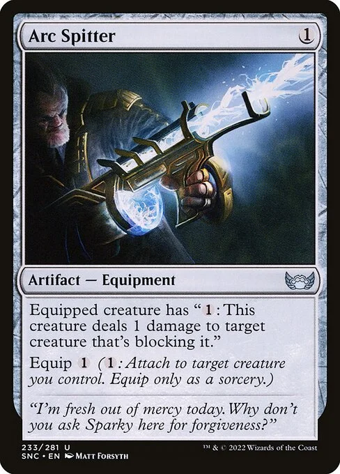 Arc Spitter, carta Magic di tipo Artifact — Equipment illustrata da Matt Forsyth