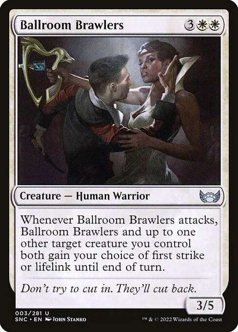 Ballroom Brawlers, carta Magic di tipo Creature — Human Warrior illustrata da John Stanko