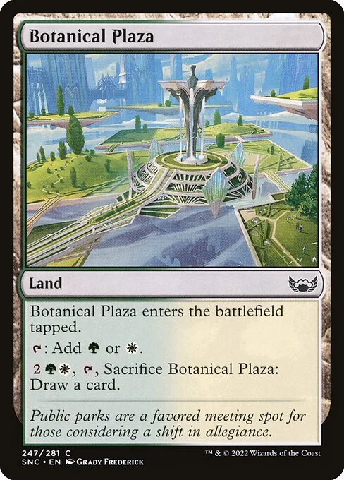 Botanical Plaza, carta Magic di tipo Land illustrata da Grady Frederick