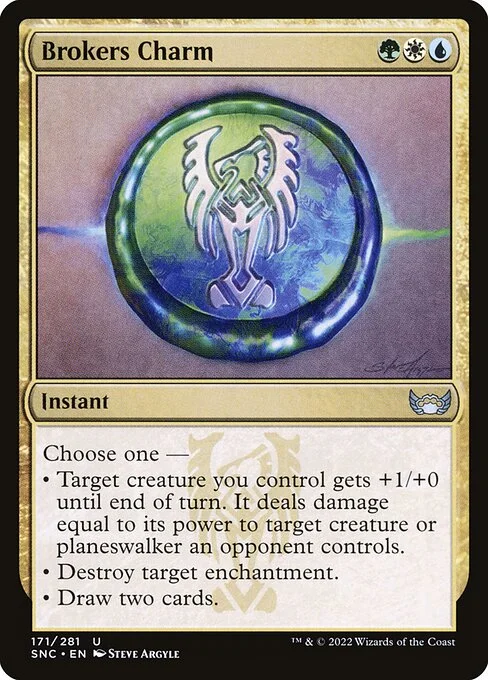 Brokers Charm, carta Magic di tipo Instant illustrata da Steve Argyle